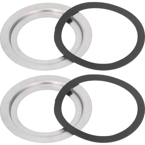 Lot de 2 adaptateurs d'évacuation des déchets en acier avec joints antidérapants, réducteur d'évier de rechange pour systèmes de vidange de cuisine, installation facile, adaptateur d'élimination (1/4)