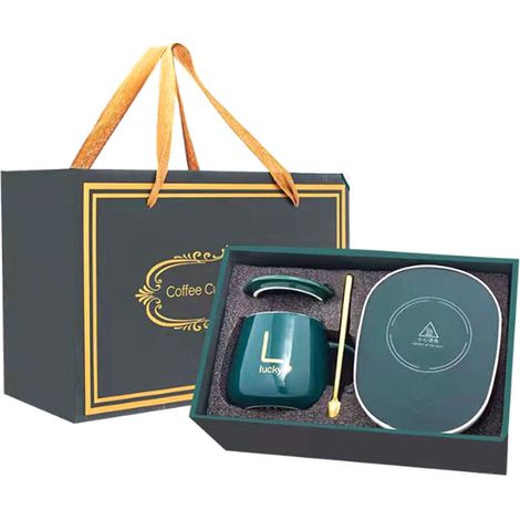 Chauffe-tasse céramique à température constante - Plateau chauffant pour mug élégant et homogène (1/5)