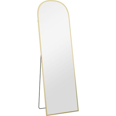 Specchio verticale a pavimento per intero corpo – Grande specchio moderno rosa oro, 50 x 1,5 x 161,5 cm, design elegante e stabile, ideale per cabina armadio o bagno