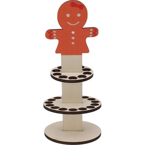 Porte-monnaie de Noël en bois, décoration de table, avec plusieurs trous, porte-monnaie double couche décoratif, type D (1/5)