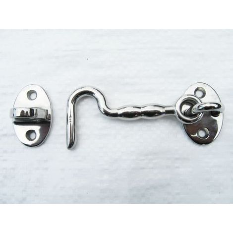 Stainless Steel Cabin Hook and Eye Gate Latch 4" 100MM (Shed Door Catch)