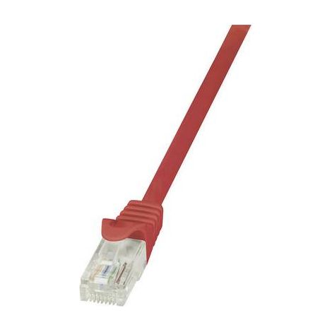 Câble réseau RJ45 CAT 6 U / UTP LogiLink - 2 connecteurs RJ45 - 0,50 m - Rouge - CP2024U V963631 (1/2)
