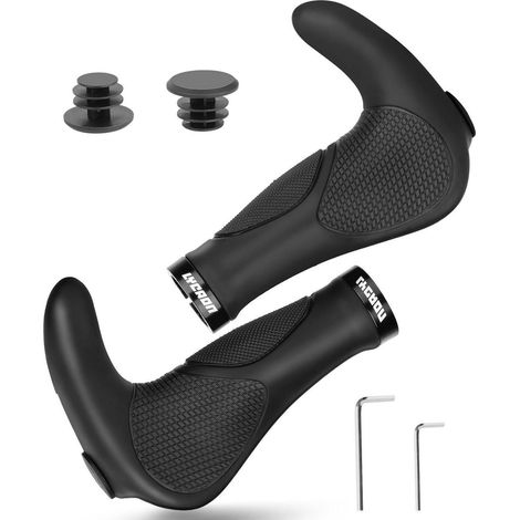 Ergonomische Fahrradgriffe rutschfest mit Aluminium-Lock für MTB, Citybike, Roller (1/5)
