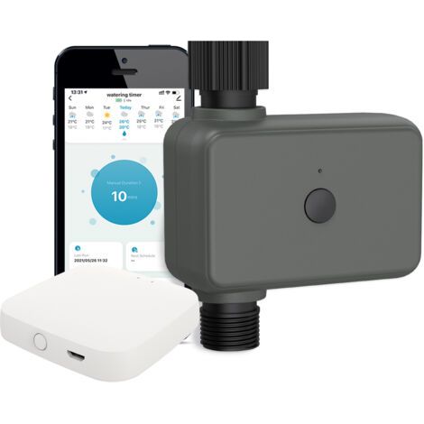 Arrosage Automatique Minuteur Arrosage Bluetooth Intelligente pour Jardin Serre Robinet Arrosage Connecté,IP55 Étanche,avec Historique de l'irrigation (1/5)