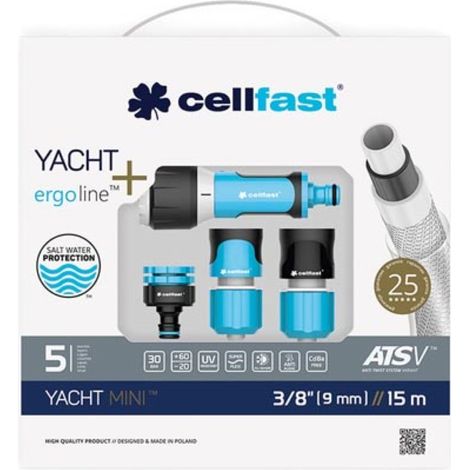 Cellfast Mini ATS Yacht-Bewässerungsschlauch-Set 9 mm x 15 m