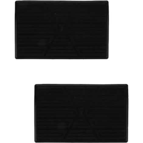 Lot de 2 Tapis de Sol de Voiture en Caoutchouc Noir, 24,50 x 15,50 x 0,80 cm, Ajustement Universel, Voiture de Tourisme, Gauche/Droite inférieure, Tapis de Sol de Voiture,