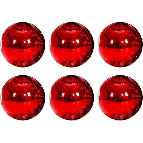 8 cm große, 6-teilige Lichter-Weihnachtskugel-Anhänger für Fenster, Dach und Einkaufsmöglichkeiten, Rot (1/5)