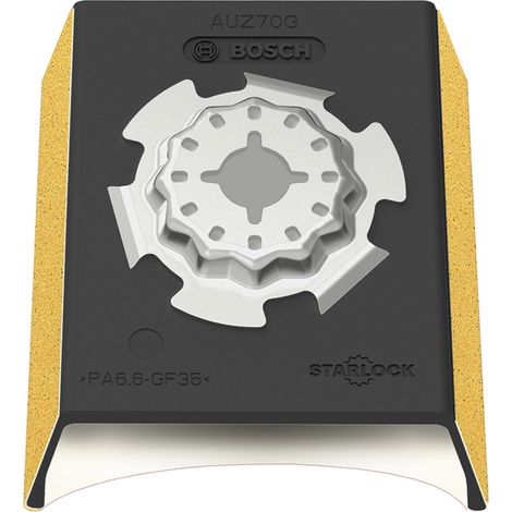 FP – Plateau de ponçage Bosch AUZ 70 G – Pour surfaces arrondies – Fixation velcro – Compatible bois dur et composites renforcés (1/4)