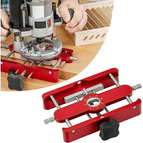 Ecleanfy - Gabarit à mortaiser 2-en-1 de précision pour défonceuse – 7 tailles (4–14 mm) ABS 18×18×4 cm (1/5)