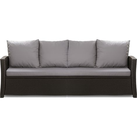 Coussins de canapé meubles de jardin en résine tressée Gris, Coussins balançoire d'extérieur 180x50x50cm Coussin de banc de jardin 3 places -Mix (1/5)