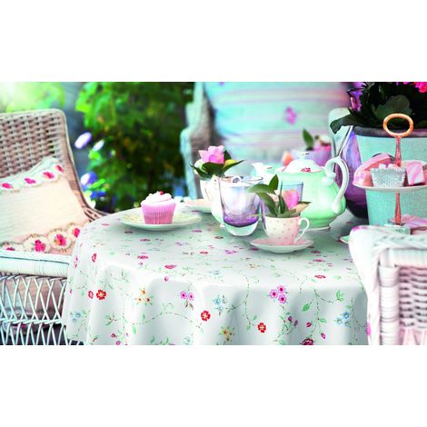 Tischdecke Manhattan Bella creme 150 cm Ø