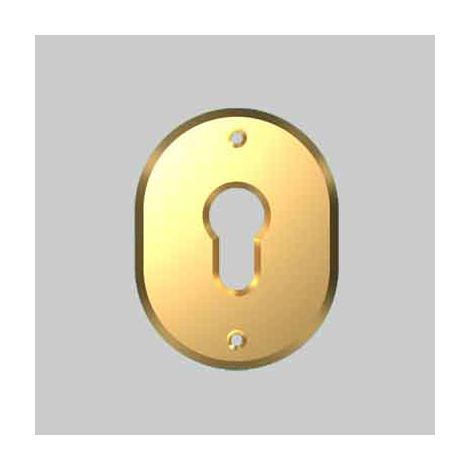 MOSTRINA ESTERNA PER CILINDRO EUROPEO '316L' CIPIERRE 90x70x4 mm - Col. Ottone brunito - CIPIERRE