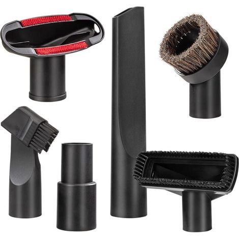 Accessoires pour Aspirateur, 6 Pièces Embouts pour Aspirateurs Brosse Universelle pour Coussins, Suceur Plat, Brosse à Matelas, Brosse d'aspiration avec Adaptateur 32 mm et 35 mm (1/4)