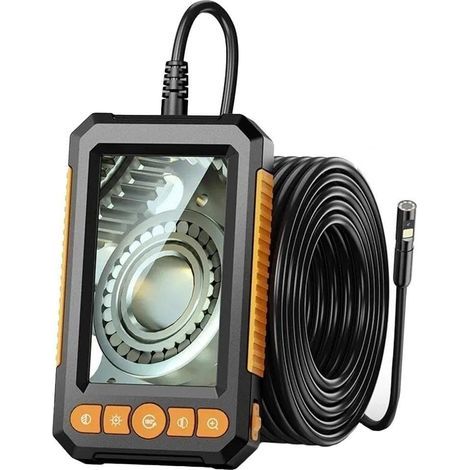 Caméra Inspection, Endoscope Camera 1080P HD avec écran IPS 4,3" Caméra D'Inspection étanche Câble Semi-Rigide Endoscope Industriel avec 9 LED Réglables Camera Endoscopique Double Lentille