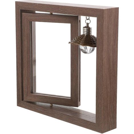 Cadre photo rotatif double face en bois avec lampe intégrée (1/5)