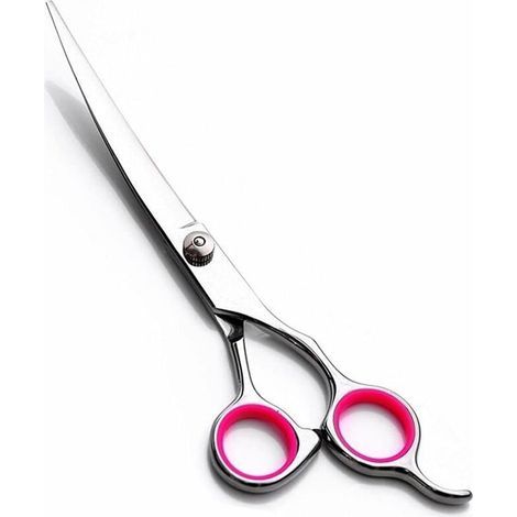 Dog Grooming Scissors, 6 inch, Professional Stainless Steel Dog Grooming Scissors with Curved Gromming Blade for Dogs