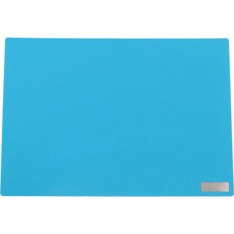 Tapis de soudure en silicone 500x350x5.7mm bleu clair, résistant à haute température pour réparation d’ordinateur et téléphone, isolation thermique, matelas de soudage antichaleur. (1/5)