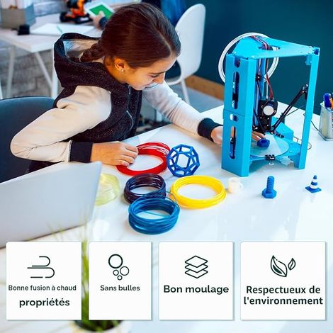 PLA Filament 1.75mm, PLA Filament 3D Printing Pen Filament for Children and Adults, PLA Filament Accessory Pack for 3D Pen and 3D Printer (1/4)