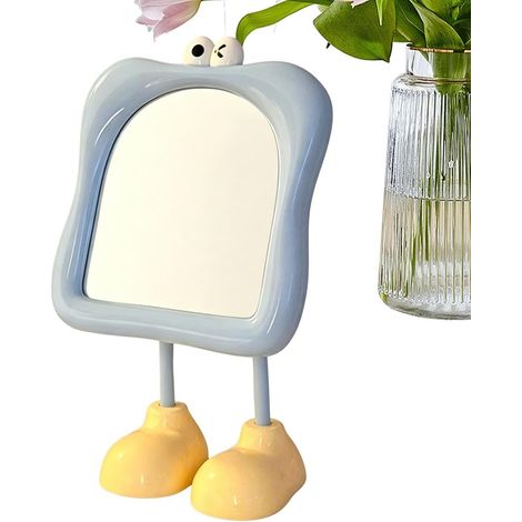 Miroir de Vanité Design Cartoon Ajustable  Miroir de Bureau Pour Table de Chevet Salle de Bain Femme Maman Adolescent (1/5)
