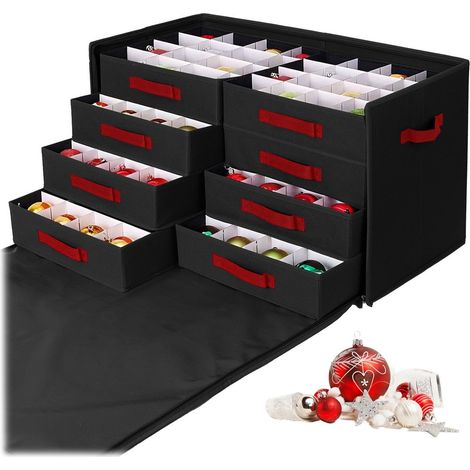 Christmas Bauble Storage Box with Adjustable Dividers (1/5)
