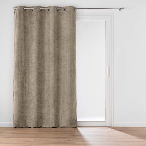 Rideau en Velours Chenillé "Leo" 140x260cm Sable