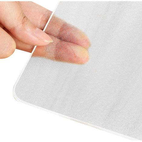 Transparente Kunststoff-Fußmatte, robuster und rutschfester Bodenschutz für Teppiche, aus transparentem Kunststoffvinyl.