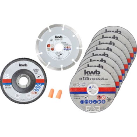 Setting Disc Set 125 mm, 10-TLG Set incl. Diamante u. Disco de molienda (1/2)