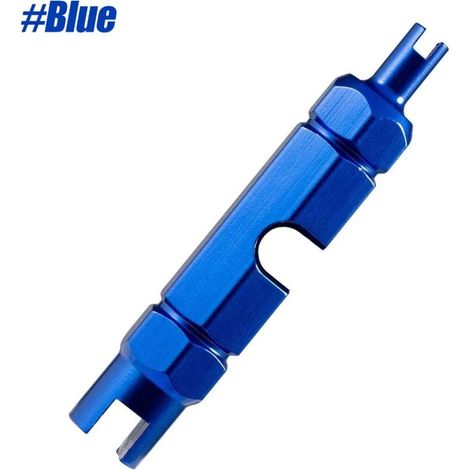 Werkzeug zum Entfernen des Ventileinsatzes von Presta- und Schrader-Ventilen, Ventilverlängerung für Reifenreparaturen, blauer Ventilschlüssel, geeignet für Fahrrad-, Auto-, Motorrad- und Fahrradreife (1/4)