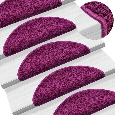 Marches d'escalier, 10 pièces, 56 x 17 x 3 cm, violettes, semi-circulaires (1/5)
