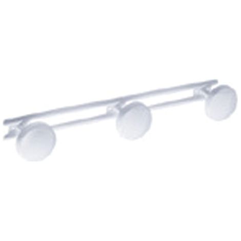 Porte Peignoir 3 Têtes Godonnier Blanc Rangement Mural Pratique Pour Salle De Bain - Godonnier