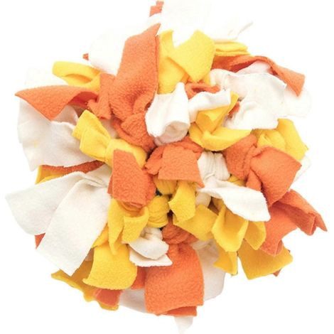 Balle de fouille résistante pour chiens, distributeur de jeu interactif, balle de fouille pour chiens, chats et chiots-12.5x31x8CM-white yellow orange