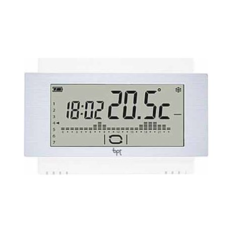 Cronotermostato Radio touch screen da parete batteria W Bpt TH/500 WH