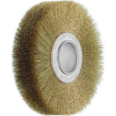 Lessmann Draht-Rundbürste Messingdraht 0,15 mm, Bürsten-⌀xBesatzbreite: 120X30 mm