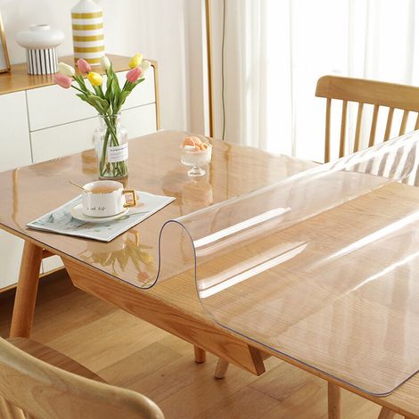 Nappe en PVC transparente 60 x 120 cm – Épaisseur 1,5 mm – Qualité alimentaire – Protection résistante aux rayures
