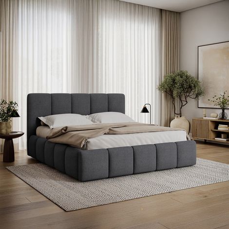 Letto contenitore 160x200 rete inclusa Klaus Grigio (1/5)