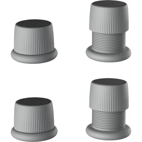 Lot de 4 Rehausseurs Réglables Antidérapants pour Meubles, Lits, Canapés, Tables et Chaises, Pieds de Meubles Réglables De 4,1 à 6,3 cm, Gris (1/5)