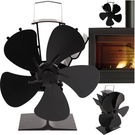 Ventilatore per camino, 5 pale alimentato a calore (1/5)