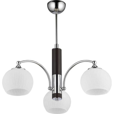 Lampada sospesa moderna cromo/venge 3xE27 LARGO Jupiter