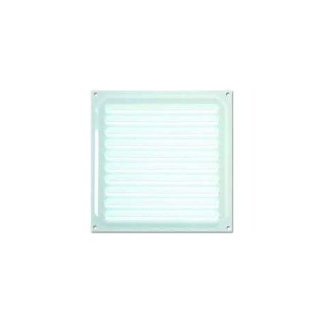 rejilla de ventilación cuadrada. aluminio. lacado blanco. 15x15 cm. lamas horizontales fijas - brinox (1/2)