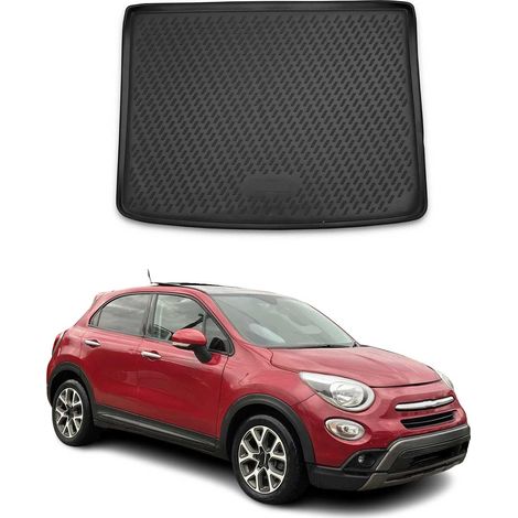 Tapis de Coffre pour Fiat 500X 2014-2025 TPE Noir (1/5)