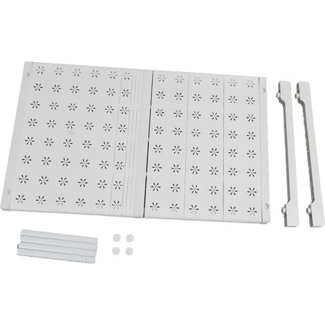 Étagère extensible pour placard, facile à installer, haute capacité de charge, gain de place, rangement pour cuisine, salle de bain, garde-manger, longueur 47-68 cm. (1/5)