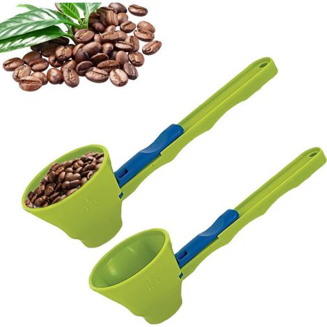Embudo de 2 piezas Scoop Fitness, cuchara para polvo con base deslizante que se convierte en embudo medidor (2 en 1) (1/5)