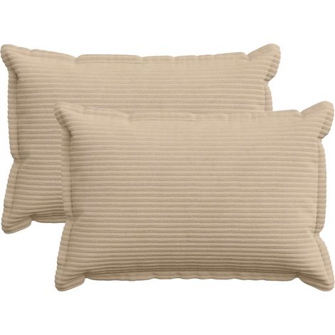 Funda de almohada 2 uds. HOUTEN Gris topo 50 x 70 cm pana vidaXL