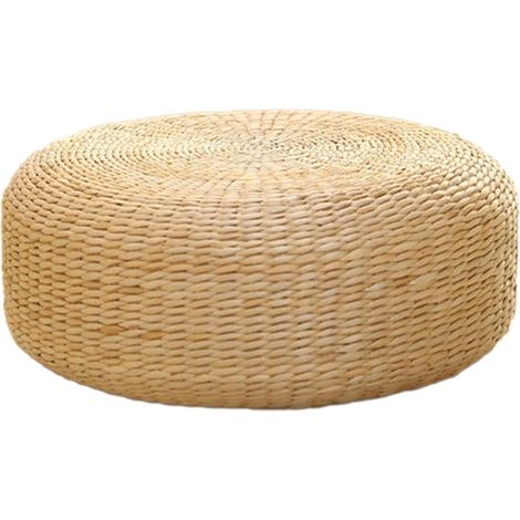 Coussin assise japonais rotin tatami 40 cm diamètre, méditation chambre