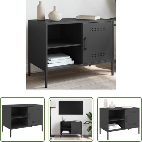 Stahl - TV-Schrank Schwarz 68x39x50,5 cm Stahl (1/5)