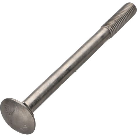 Vis métaux TRCC JAPY tête ronde collet carré Inox A4 M6X100 Filetage partiel-100 pièces