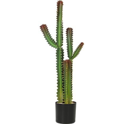 Plante artificielle intérieure 111 cm, arbre artificiel cactus en pot, pour maison, bureau, salon, chambre, vert (1/5)
