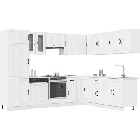 vidaXL Ensemble d'armoires de cuisine 14 pcs Lucca bois d'ingénierie (1/5)