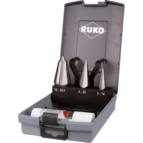 RUKO 101020RO/RUKO Blechschälbohrer-Satz 3-14 / 5-20 / 16-30,5 mm HSS 4 teilig (1/5)