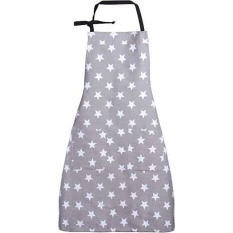 Tablier de cuisine (gris), tablier de cuisine pour femme, tablier de cuisine réglable en coton et lin pour cuisine familiale, restaurant, barbecue (1/4)